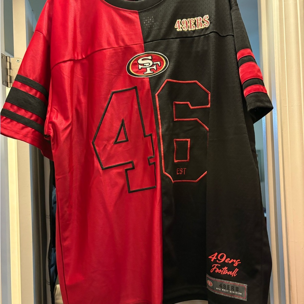 49ers Red and Black Football Jersey